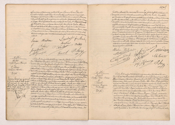 Acte de mariage de AULARD Lucien Edmond et MARTEAU Eloïse Louise (13 Octobre 1908), GAILLET Alfred Eugène François et METIVIER Albertine Léontine (16 Novembre 1908), RIGUET Esther Eloi Désiré et CHARLE Clémence Eugénie Veuve ERTEL (16 Novembre 1908).