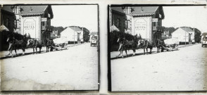 Alençon (Orne), Rue Denis Papin, livraison au chalet "Hôtel-Café" Gaillard [vers 1910], DR, AMA.