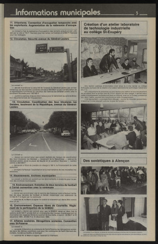 Alençon Notre Cité, journal d'information municipale et districale n°70 (juin 1984).