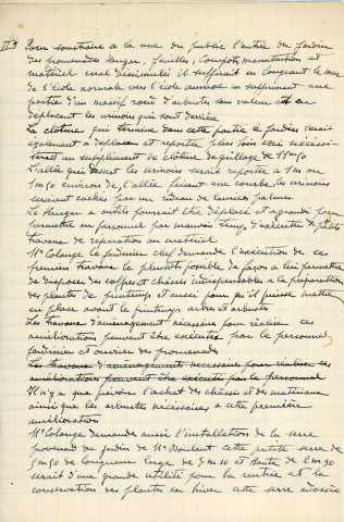 Étude sur les promenades publiques, les squares, les places et avenues (25 octobre 1938).