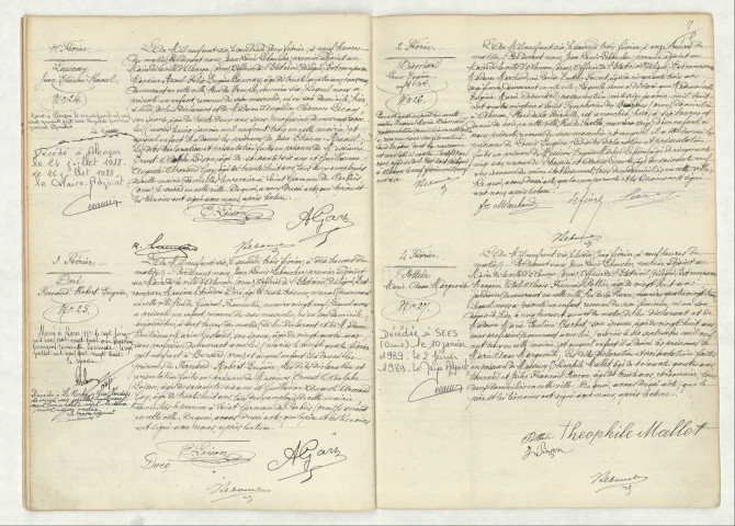 Acte de naissance de LAUNAY Jean Etienne Raoul (1 février 1906), acte de naissance de DORE Fernand Robert Eugène (3 février 1906), acte de naissance de DIOMARD Louis Eugène enfant naturel (2 février 1906), acte de naissance de POTTIER Marie Anne Marguerite (4 février 1906).