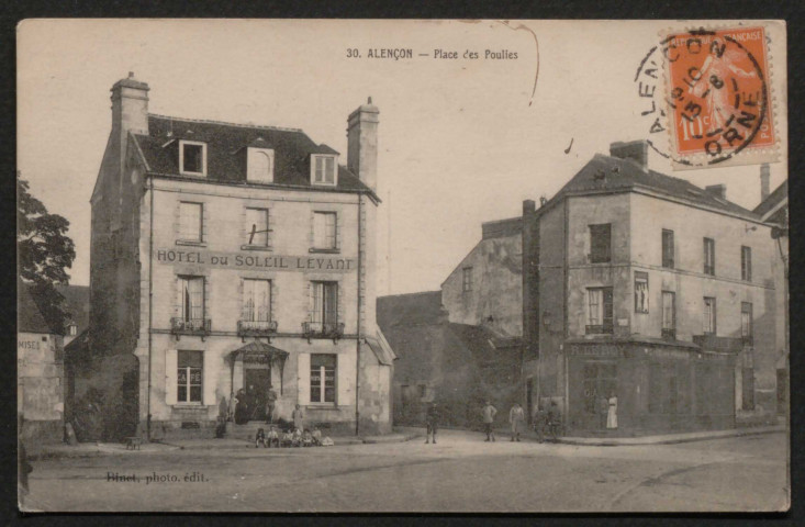 permis de construire n°2, Agrandissement de l'hôtel du Soleil Levant Place des Poulies Alençon, (date de décision : 1934), (auteur du projet, architecte : MEZEN Albert).