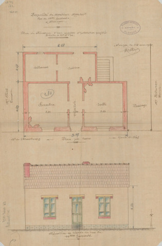 permis de construire n°4, Construction d'une maison d'habitation Rue du 14e Hussard Alençon, (date de décision : 30/07/1928), (auteur du projet, architecte : FLEURY-HENRIET (expert)).