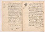 Acte de mariage de BOUJU Joseph Eugène Anatole Camille veuf DUTHEIL et BLANCHARD Elisa Louise veuve COURBARD (11 janvier 1909), Transcription d'un jugement de divorce de BERCHER Joseph Théophile et SALIGOT Victoria Marie Francine (13 janvier 1909).