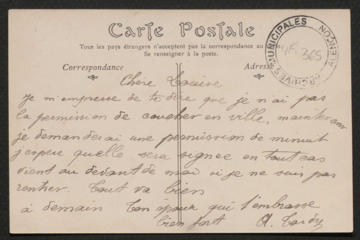 Alençon (Orne), La Halle aux Toiles, carte postale ancienne noir et blanc n°80, ND Phot éditeur, (Date d'utilisation : 1924), (14x9), AMA, 2 exemplaires