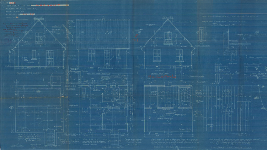 permis de construire n°6, Construction d'une maison d'habitation Rue Boucher de Perthes Alençon, (date de décision : 26/02/1929), (auteur du projet, architecte : BESNARD-BERNADAC Félix).