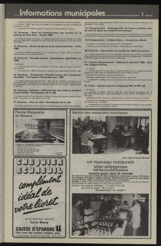 Alençon Notre Cité, journal d'information municipale et districale n°82 (octobre 1985).