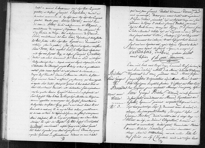 Registre des actes de mariage (1822).