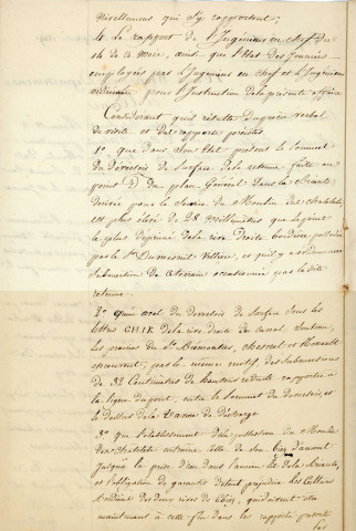 Rivière de la Briante, règlement d'eau sur la retenue des eaux du Moulin des Châtelets : arrêté, correspondance.