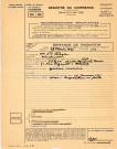 Demande de radiation n°110 de l'immatriculation n°1792 au nom de FERON Charles Auguste Louis pour l'épicerie mercerie du 51 rue Cazault (28 février 1955).