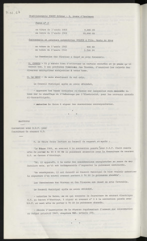 Taxe municipal sur l'éclairage. Abattoirs, convention avec E.D.F. pour fourniture de courant M.T.