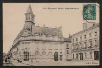 Alençon (Orne), Hôtel des postes, carte postale ancienne noir et blanc n°44, A.M.F, éditeur, (date d'utilisation : 02 août 1918), (14x9), acquisition 2021, AMA.