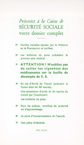 Pochette "Garde ordonnances - Pharmacie Raoul Pesche, Madeleine Pesche, successeur".
