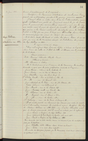 Emprunt pour la construction et l'agrandissement d'écoles. Legs Noblesse, attribution en 1913