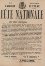 Fête nationale 10 juillet 1916 : affiche Imprimerie G. Supôt, (51 x 71).