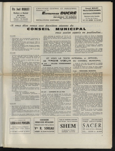 Cité des Ducs, bulletin municipal officiel de la Ville d'Alençon et des communes périphériques n°13 (Juillet 1968).