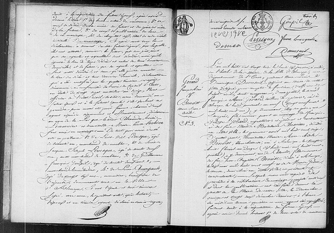 Registre des actes de mariage (1823).