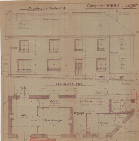 permis de construire n°1, Construction d'une maison d'habitation Boulevard de la République, Rue de l'Isle Alençon, (date de décision : 1933).