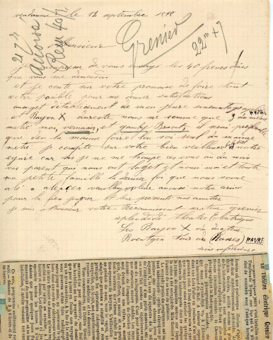 Foire de la Chandeleur (1897-1899), demandes de boutiques sous la coupole de la Halle au Blé, sur la place d'Armes : états nominatifs, correspondance, flyers, plans, mémoires.