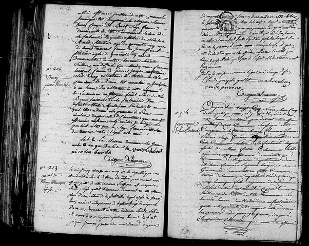 Acte de naissance de DOUCY Pierre Nicolas (12 janvier 1797),acte de naissance de GATTET Marie Monique Louise (13 janvier 1797),acte de naissance de LEVESQUE Jean Jacques (14 janvier 1797).