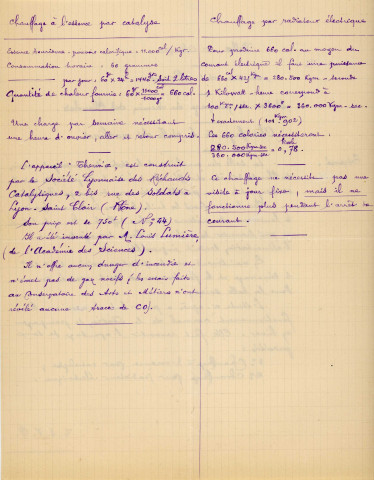 Adduction complémentaire d'eau potable pour la ville d'Alençon, étude sur le chauffage de la salle des machines de la station de pompage du forage n°1 chemin des Planches : rapport, notes, références