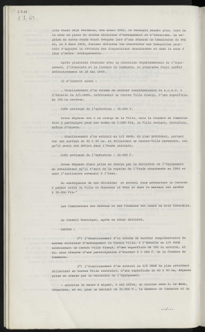 Urbanisme, contrat pour étude d'un schéma de secteur complémentaire du schéma directeur d'aménagement et urbanisme, concernant le centre-ville d'Alençon.