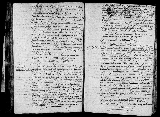 Acte de naissance de YLIE Hyppolite (23 mai 1795),acte de naissance de FAUDIN Catherine Renée (24 mai 1795),acte de naissance de CAMUS Jacques René (25 mai 1795).
