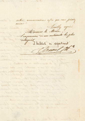 Entretien de la halle au blé, engorgement suite aux immondices introduites par le cirque et par la foire : correspondance de l'architecte Charles Arnoul (16 mars 1866).