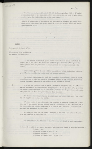 Z.I.N., aménagement de la zone verte d'isolation, demande de subvention. Musée, aménagement du musée d'Ozé, désignation d'un architecte Mr BARRE et travaux de réfection.