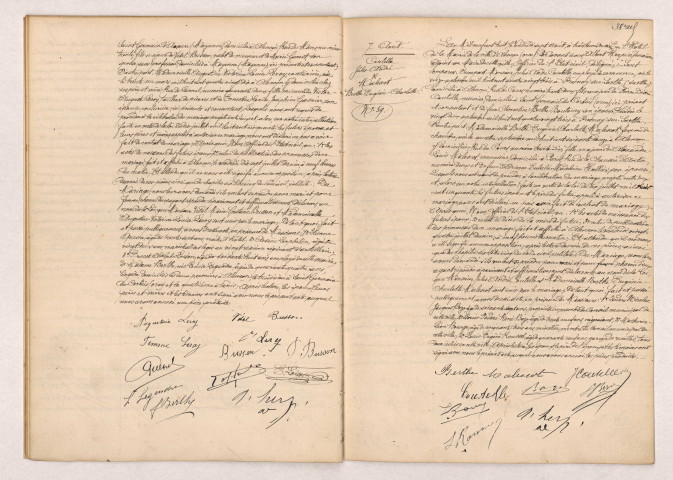 Acte de mariage de BUSSON Vital Marie Gustave et LEROY Augustine Victorine Louise (01 Août 1908), COUTELLE Jules André et MALESCOT Berthe Eugénie Charlotte (07 Août 1908).