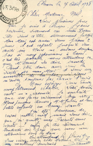 Alençon (Orne), point d'Alençon, carte postale ancienne noir et blanc n°206, édition Léon et Lévy (Paris), marque LL., Cie des Arts photomécaniques, sd, (14x9), AMA.