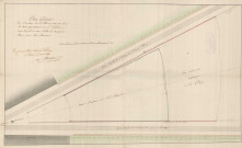 Plan général du cimetière Saint-Blaise avec une pièce de terre appartenant au sieur Guillemain dans lequel on veut établir le champ de Foire pour les chevaux (ech : 1/500) (5 août 1824).