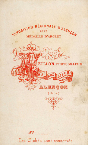 Portrait d'une femme vue de profil, studio, photographie noir et blanc, tirage albuminé, Alphonse Veillon, [1873-1878], acquisition 2022 .