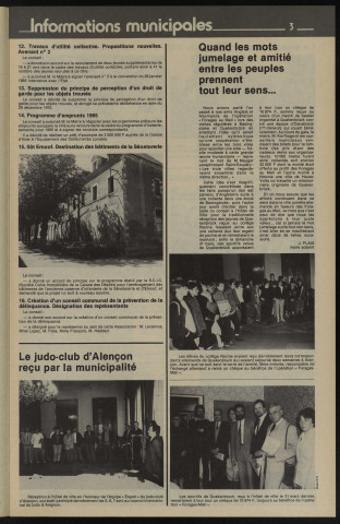 Alençon Notre Cité, journal d'information municipale et districale n°79 (mai 1985).