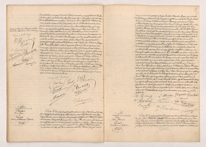 Acte de mariage de RENAULT Georges Jules et GUILMIN Marguerite Marie (05 Novembre 1907), PLANCHAIS Louis René et HARANG Marie Alphonsine Eugénie (05 Novembre 1907), EON Julien François et DAVAUD Mathurine Marie (07 Novembre 1907).