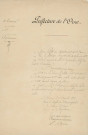 Nomination de Jules Millet en tant que cantonnier paveur (17 décembre 1874).
