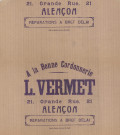 Commerces locaux indépendants, communication : papier d'emballage commercial imprimé [1940-1960], collection particulière de Denise Dupont, don 1990.