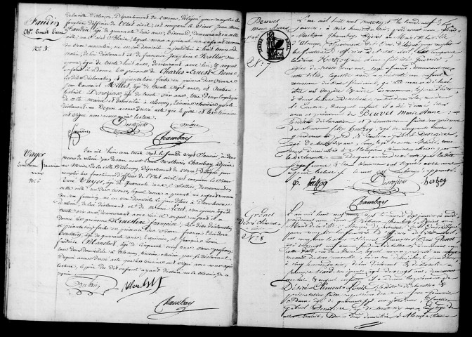 Registre des actes de naissance et adoption (1837).