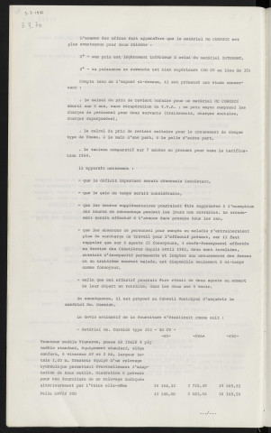 Matériel, acquisition d'une tractopelle pour le service des cimetières, marché EDON.