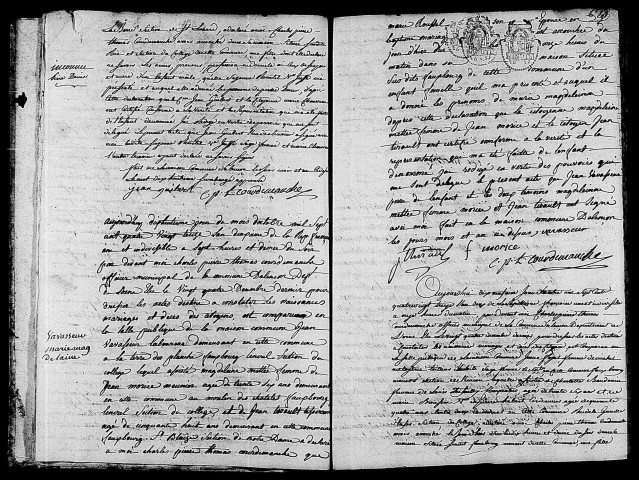 Acte de naissance de Pierre Denis enfant trouvé (18 octobre 1793),acte de naissance de VAVASSEUR Marie Madeleine (17 octobre 1893),acte de naissance de Marie enfant trouvé (19 octobre 1783).