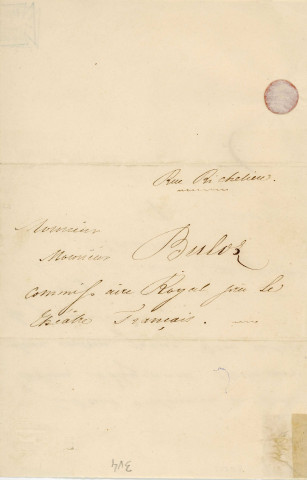 Lettre autographe signée de l'acteur Adolphe Laferrière à François Buloz Commissaire Royal près le Théâtre Français (22 septembre).