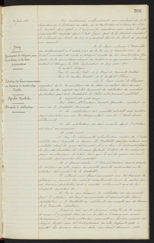 Taxe municipale sur les chiens, cotes irrécouvrables, avis du conseil. Jury, nomination de délégués pour la confection de la liste préparatoire. Entretien des biens communaux et travaux de construction d'écoles Rue du Docteur Becquembois, Rue de l'Asile, Rue Lallemand, marchés M. Mme Berthelot et FOLIN entrepreneurs mobilisés, expert géomètre M. DENEUSE, demande de résiliation de contrat