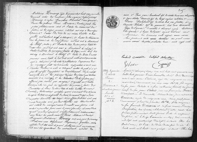 Registre des actes de mariage (1849).