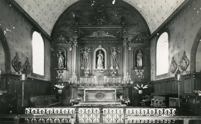 Alençon (Orne), église Saint Roch de Courteille, carte postale semi-moderne noir et blanc, cliché Moitet, Alençon, sd, (14x9), AMA.