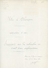 Renforcement de la distribution d'eau de la ville d' Alençon, recherche de nouvelles sources, sources de Cuissai et de Colombier : rapport de M. Petitjean (21 février 1931) (copie).
