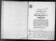 Registre des actes de mariage (1852).
