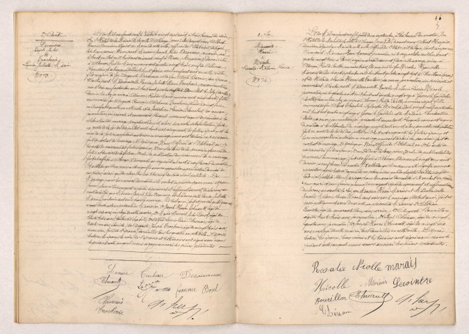 Acte de mariage de DEROUAUX Joseph Jules, veuf MAHARAUX et TROCHERIE Louise Juliette Marie (27 août 1909), Acte de mariage de MARAIS Henri et NICOLE Rosalie Mélanie Louise (02 septembre 1909).