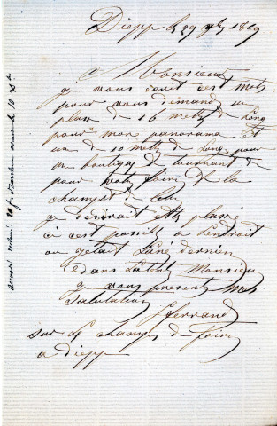 Foire de la Chandeleur (1870), demandes de boutiques sous la coupole de la Halle au Blé, sur la place d'Armes : états nominatifs, correspondance, flyers, plans, mémoires.
