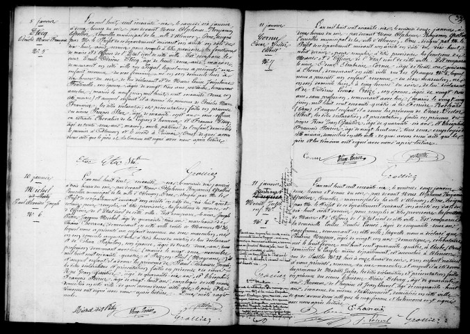 Registre des actes de naissance et adoption (1866).