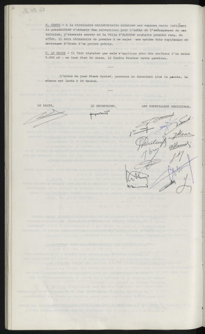 Circulaire ministérielle relative aux espaces verts.